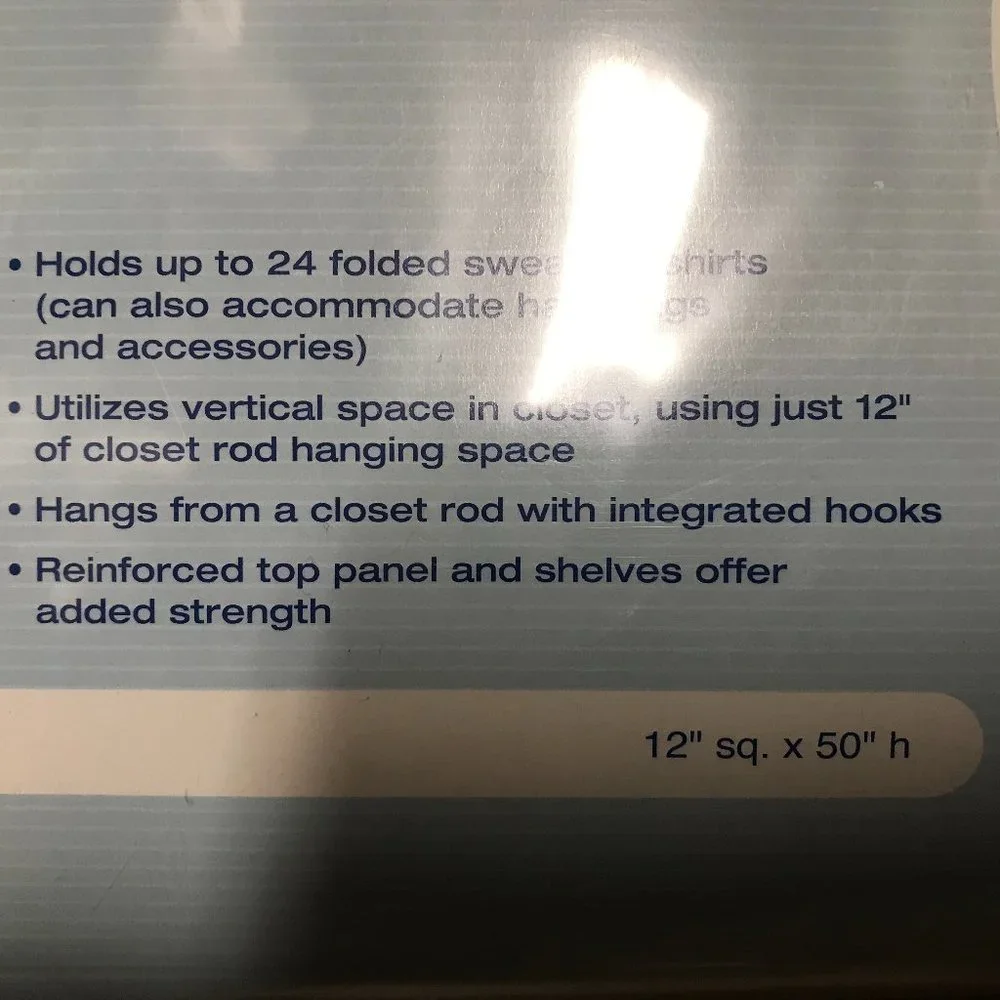 NIP 6-Compartment Hanging Sweater Organizer